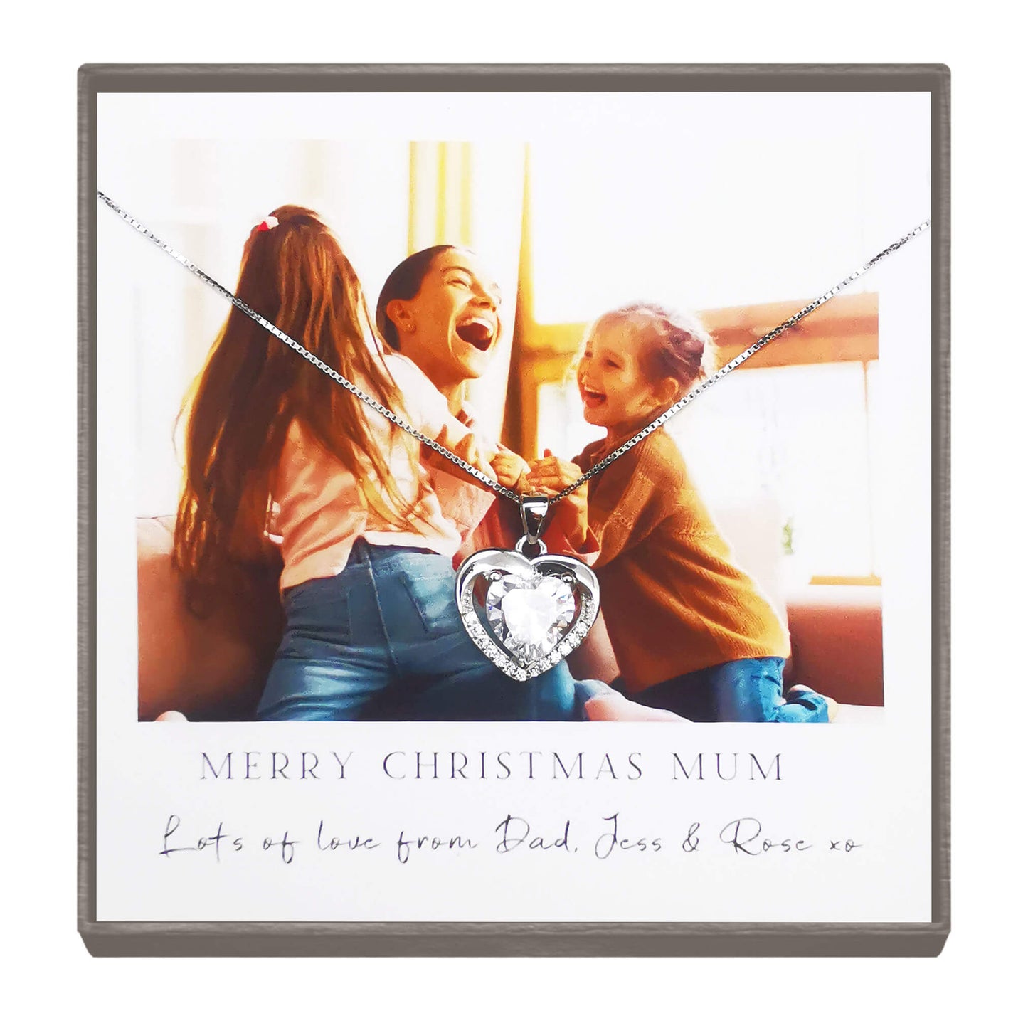 Personalized Christmas Photo Necklace – A Cherished Gift for Mum