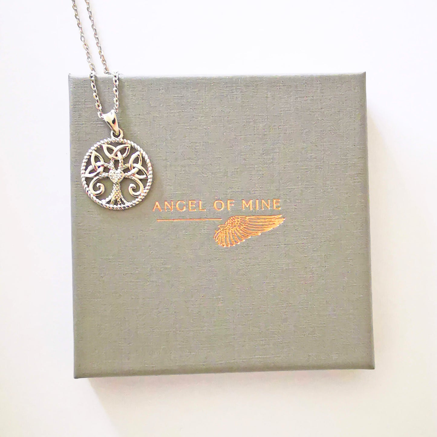 925 Sterling Silver Celtic Pendant Necklace with Micro Zirconia - Irish Blessing "May Love Connect Us, Faith Direct Us, and God Protect Us" - Perfect Gift for Spiritual and Irish Blessings