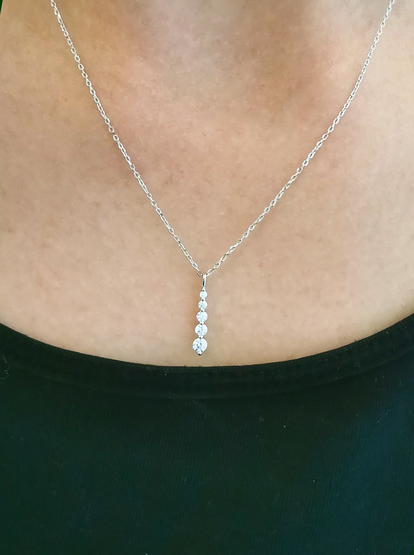 Elegant Silver Drop Bridal Necklace – Sparkle for Your Special Day