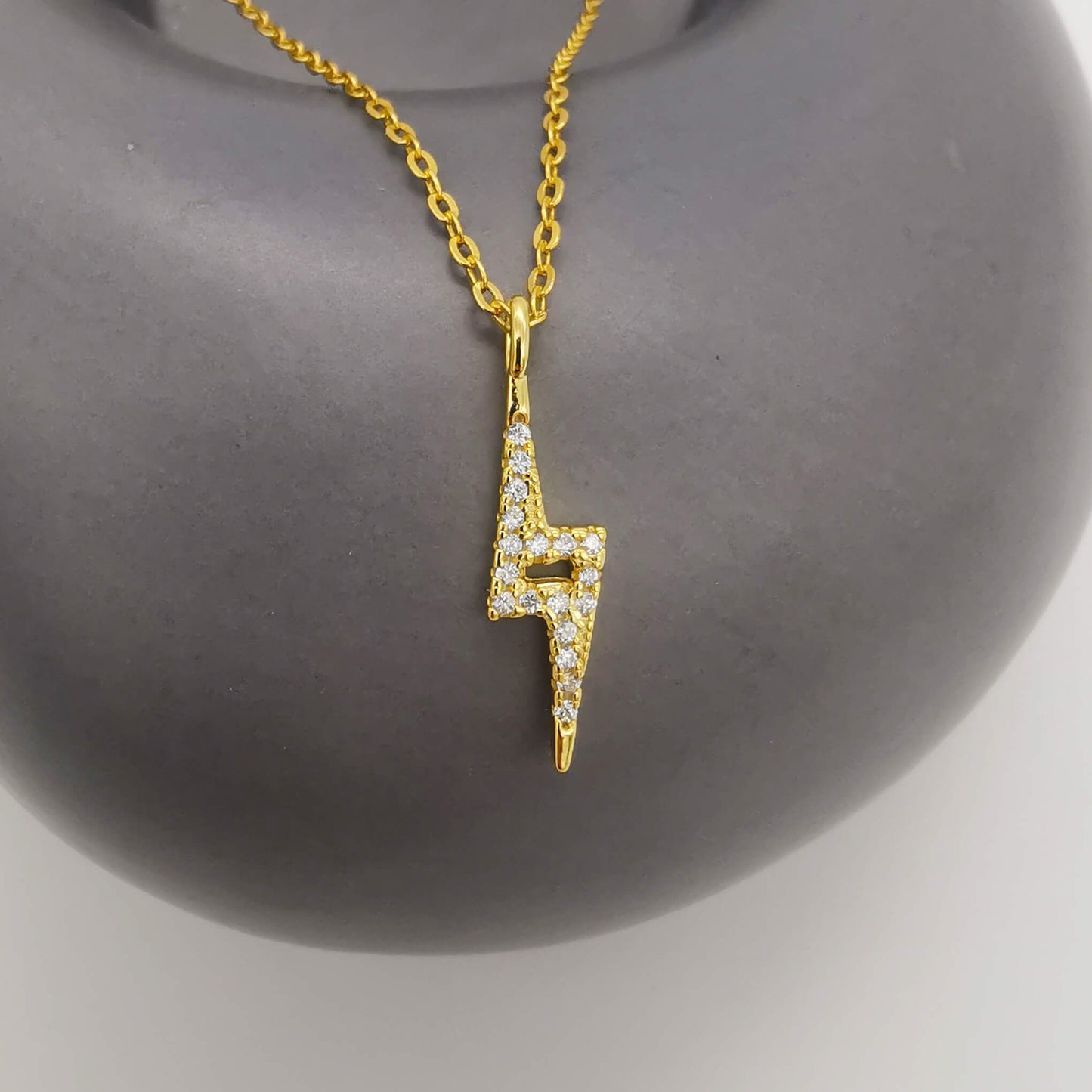 Lightning Bolt Necklace – Sterling Silver or Gold Plated Silver | Empowerment & Strength