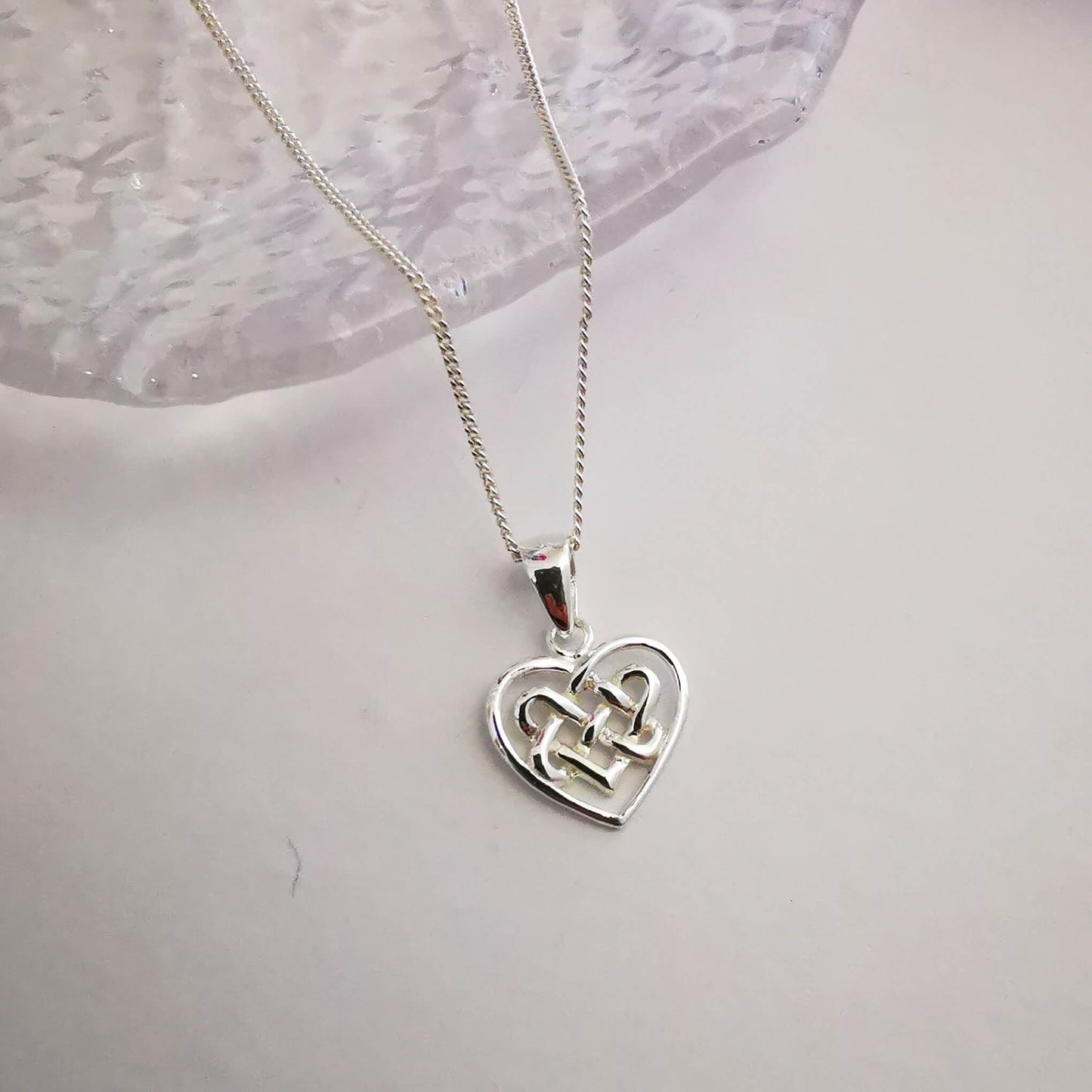 Sterling Silver Minimalist Celtic Pendant Necklace – Thoughtful Birthday Gift with Heartfelt Quote