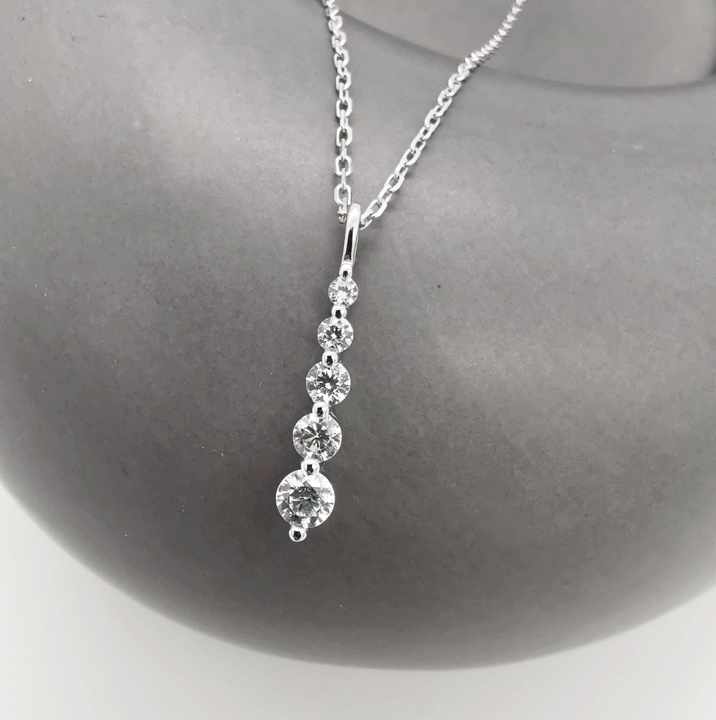 Elegant Silver Drop Bridal Necklace – Sparkle for Your Special Day