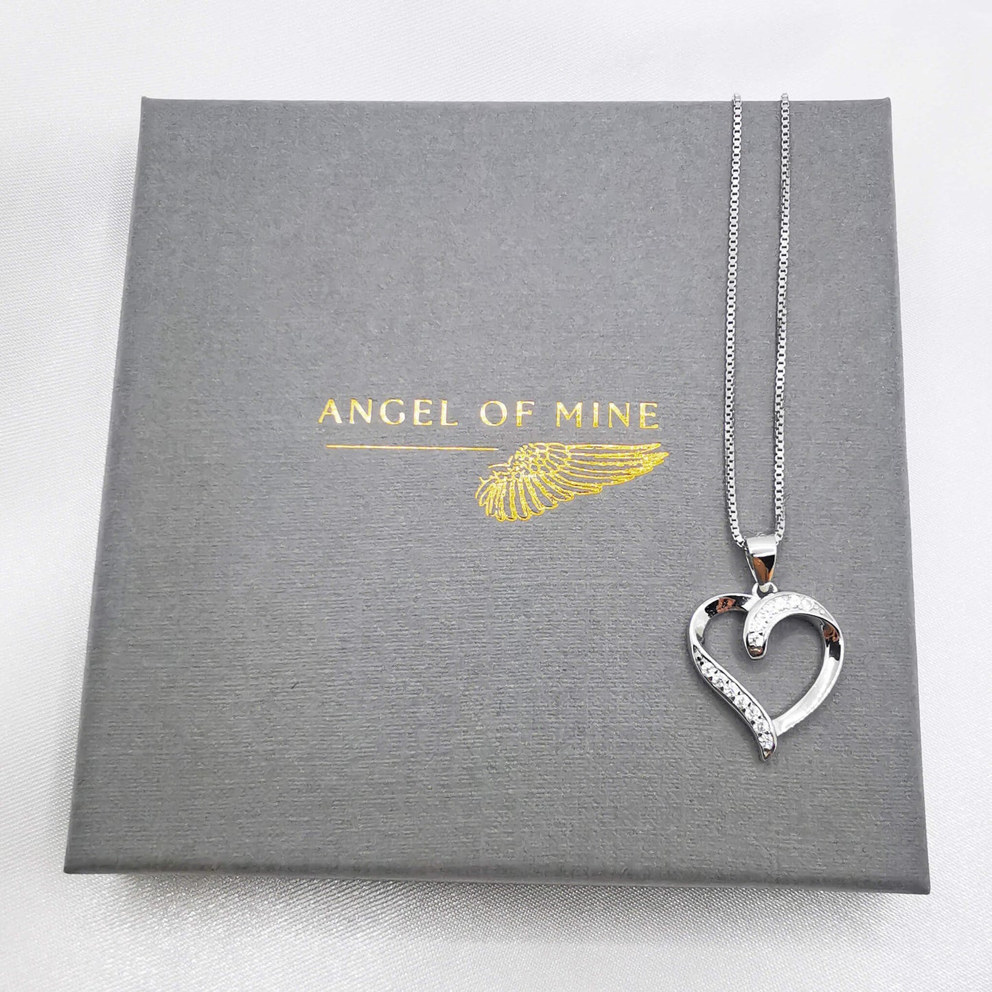 Elegance Heart Pendant – Sterling Silver Heart Necklace