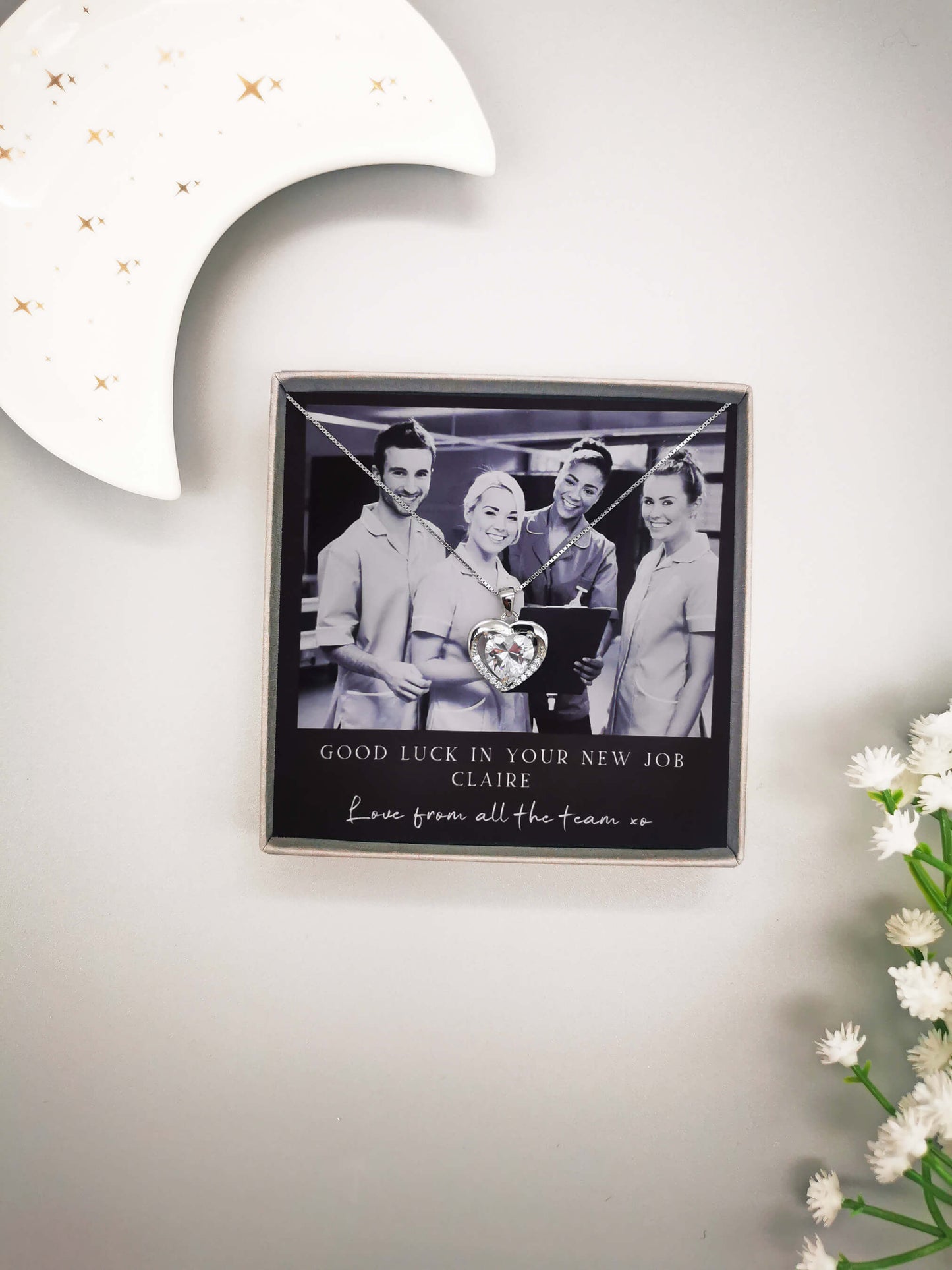 Personalized New Job Photo Necklace – A Thoughtful Farewell Gift