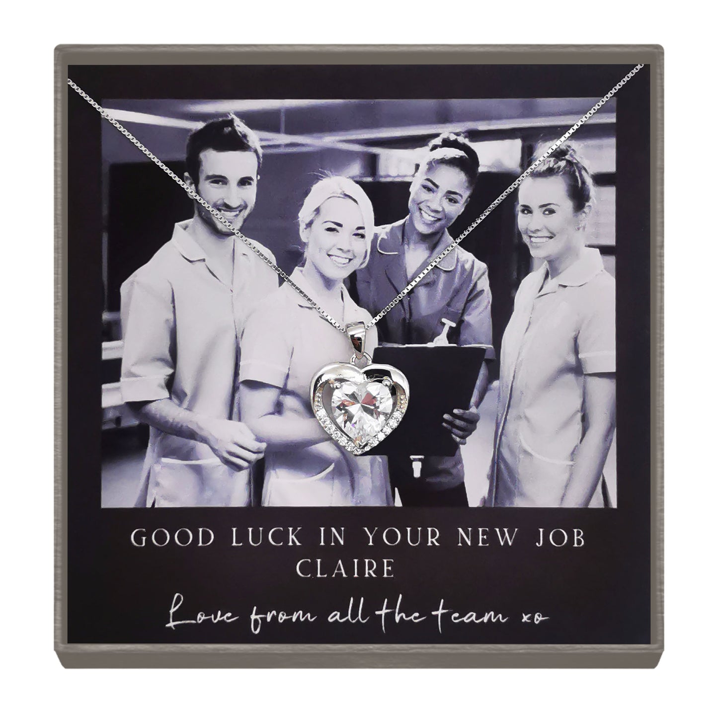 Personalized New Job Photo Necklace – A Thoughtful Farewell Gift