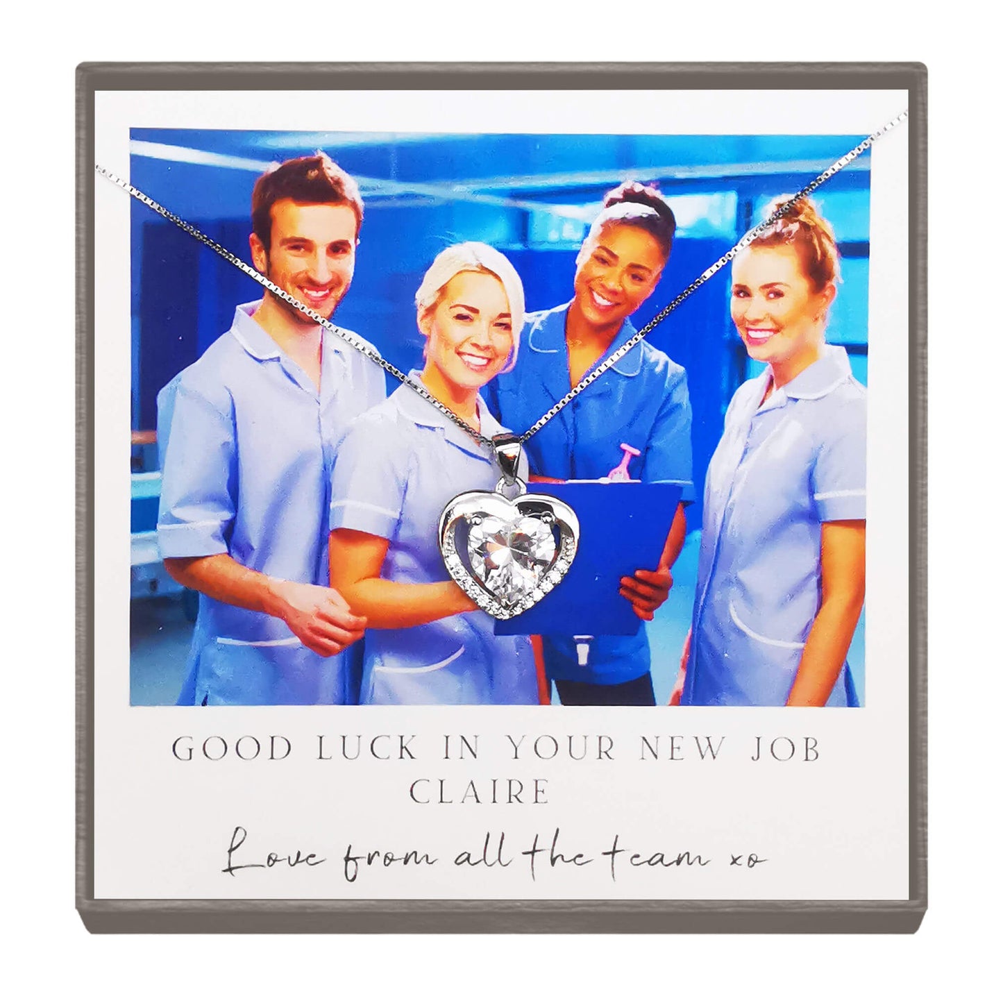 Personalized New Job Photo Necklace – A Thoughtful Farewell Gift