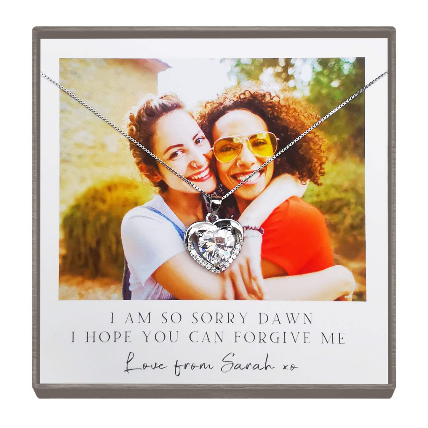 Personalized Apology Photo Necklace – A Heartfelt Gesture