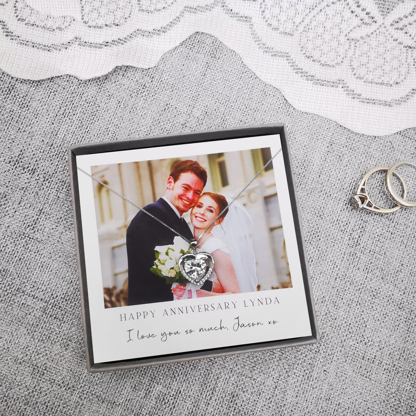 Personalized Anniversary Photo Necklace – A Gift from the Heart
