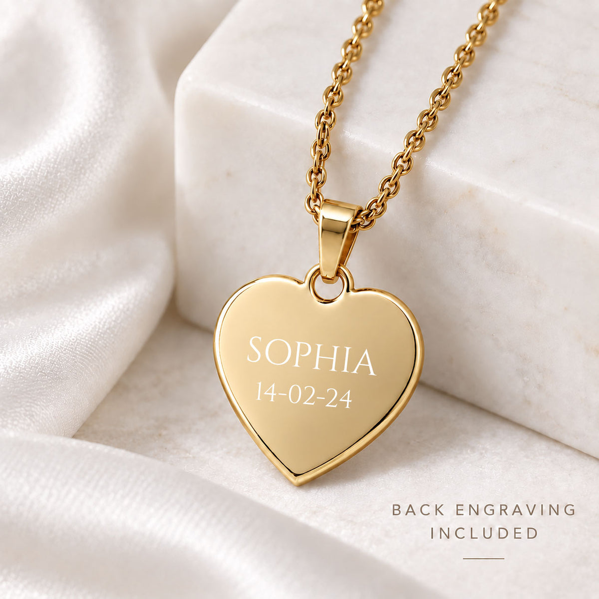 Child’s Handwriting Memorial Necklace – Personalised Engraved Keepsake