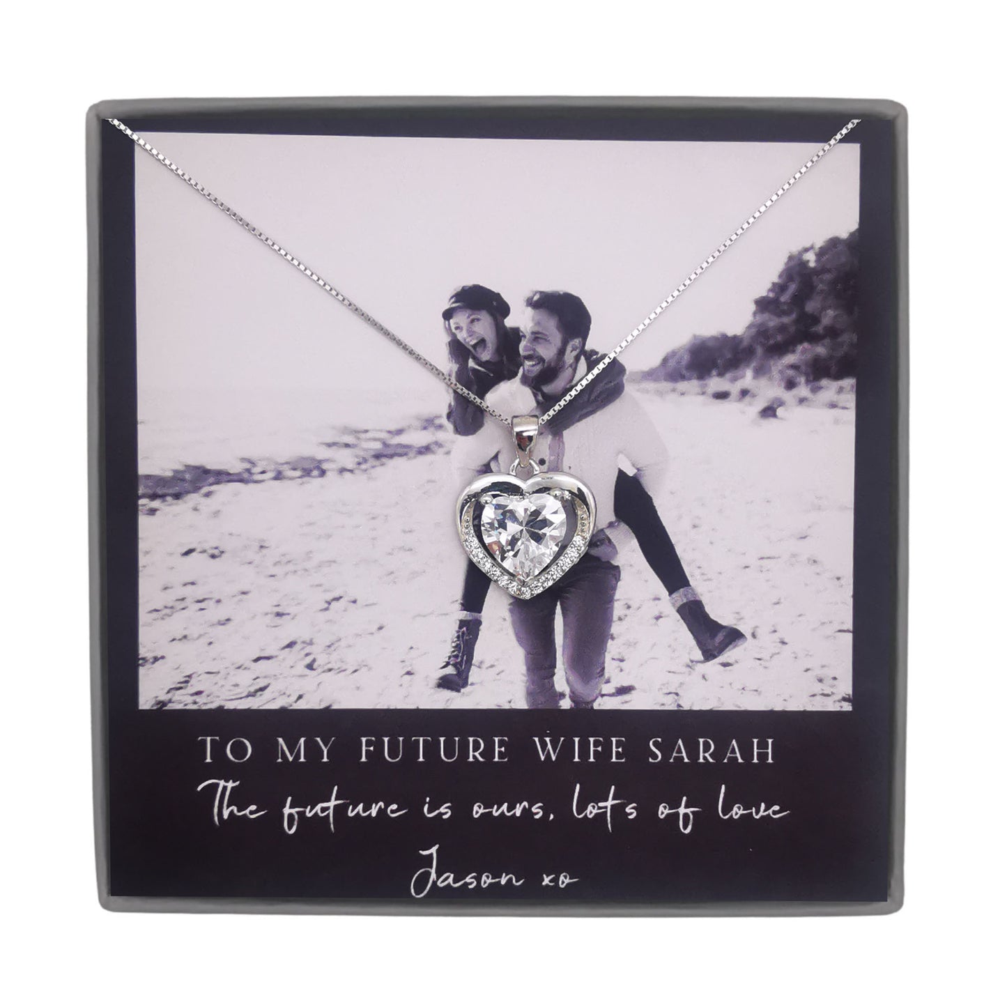 Personalized Photo Necklace for Your Future Wife – A Heartfelt Gift for Your Wedding Day