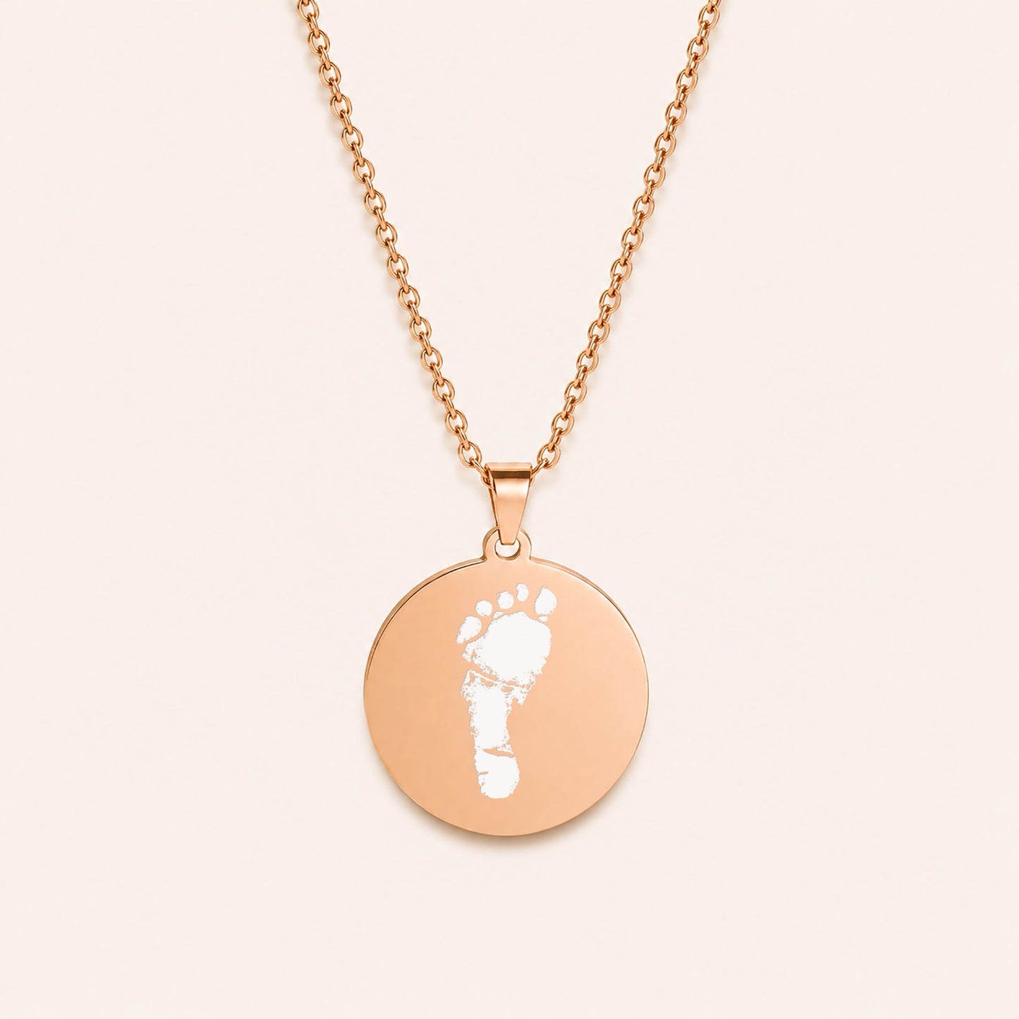 Baby's Actual Footprint Memorial Necklace with Name Engraving – Miscarriage & Stillbirth Gift