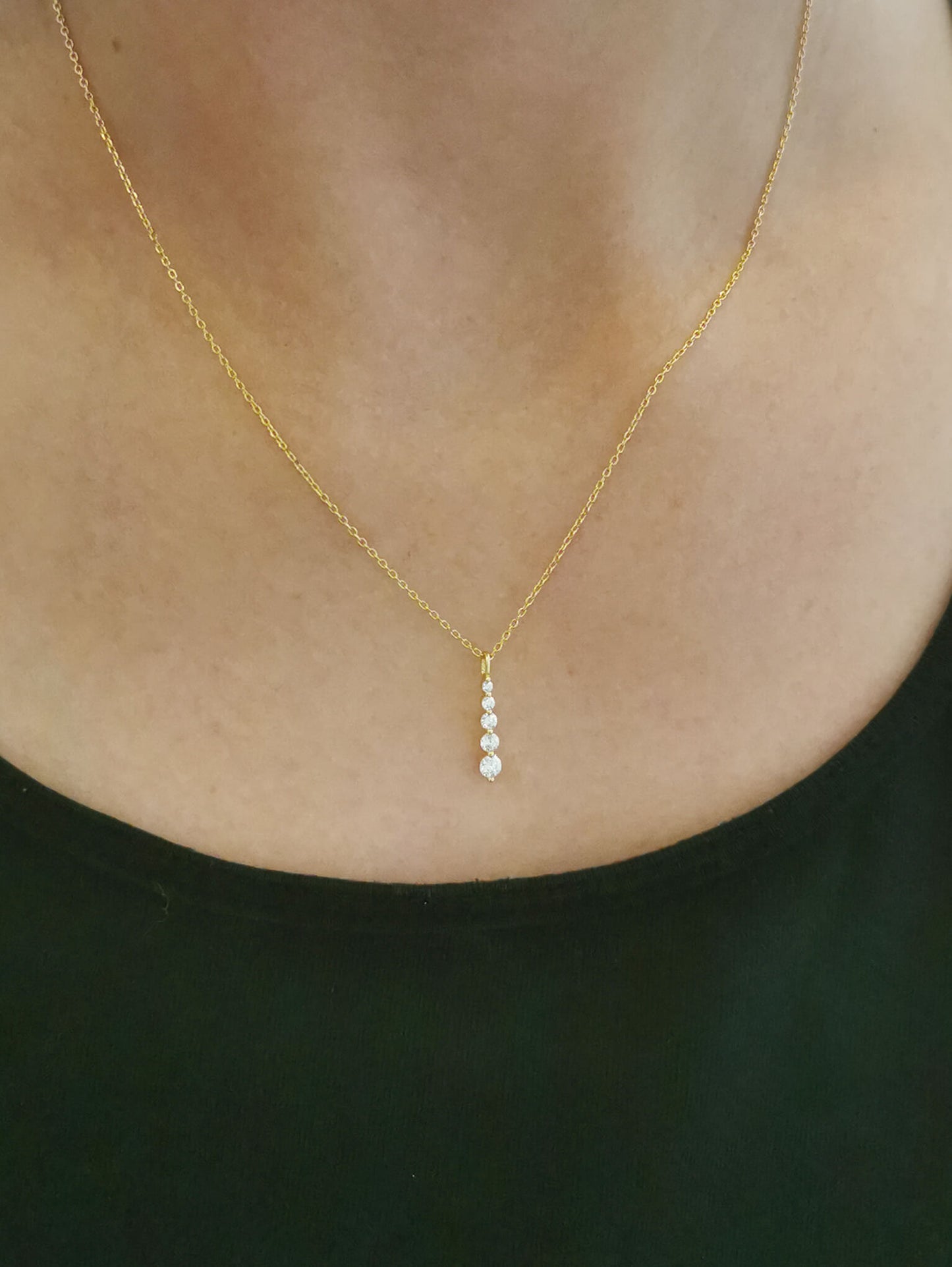 Elegant Gold Drop Bridal Necklace – Sparkle for Your Special Day