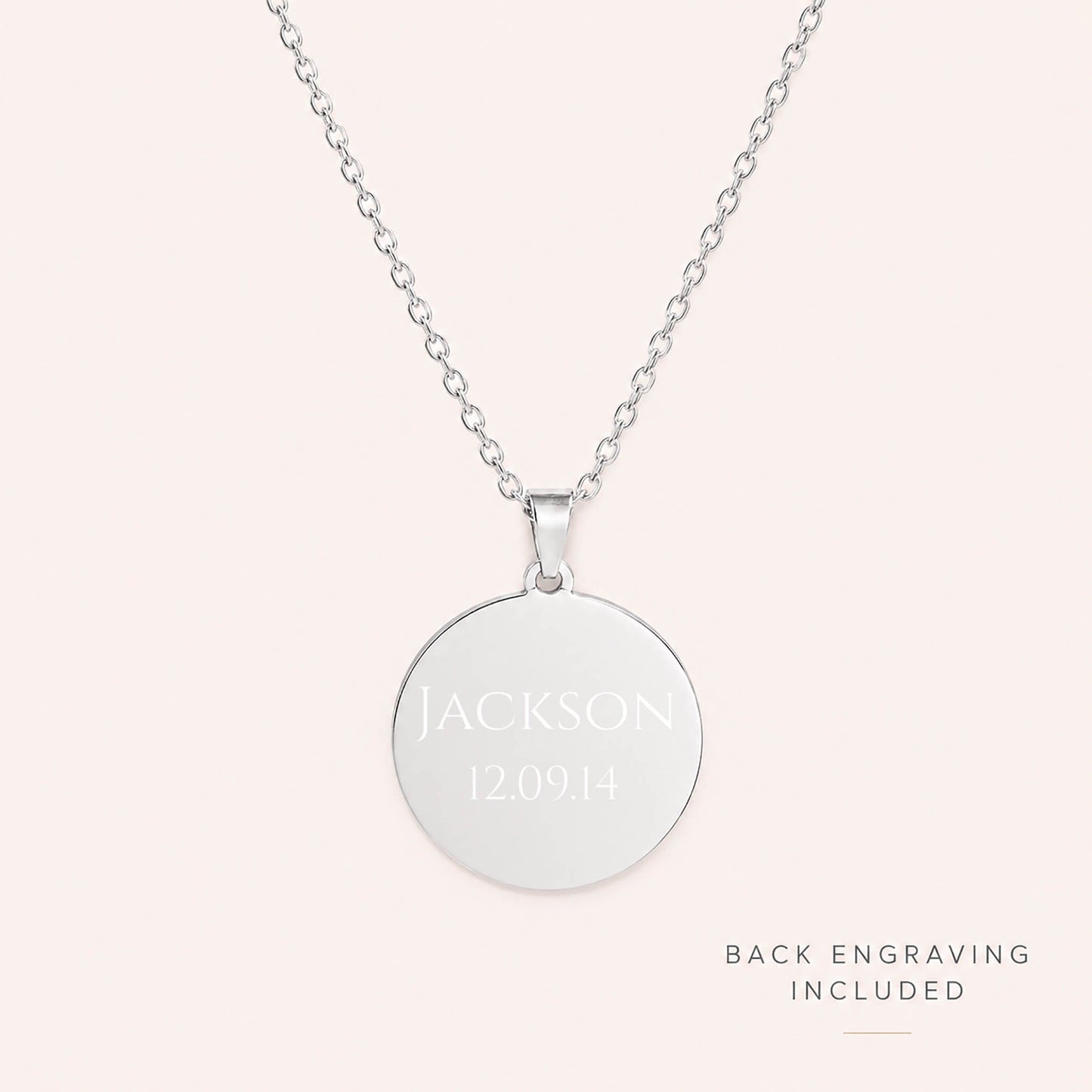Baby's Actual Handprint Memorial Necklace with Name Engraving – Baby loss Gift
