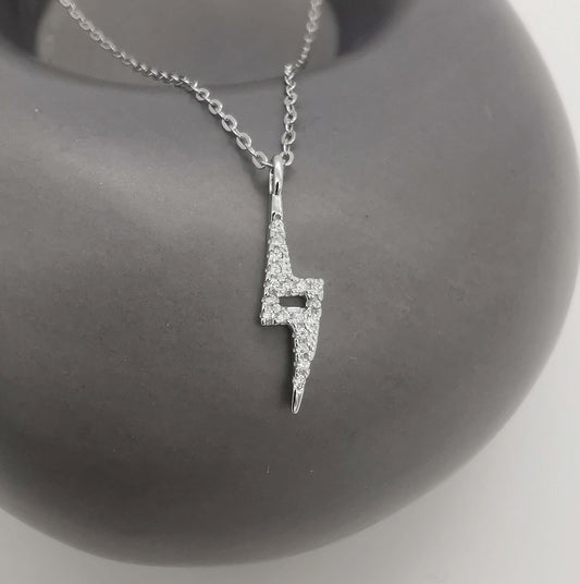 Strike With Strength — Sterling Silver Lightning Bolt Necklace