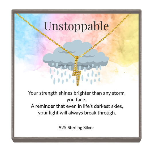 Lightning Bolt Necklace – Sterling Silver or Gold Plated Silver | Empowerment & Strength